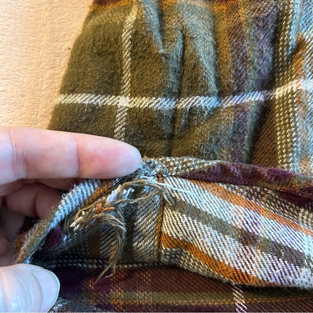 Columbia brown plaid flannel shacket with hood size XL gorpcore outdoors grunge - Picture 9 of 9